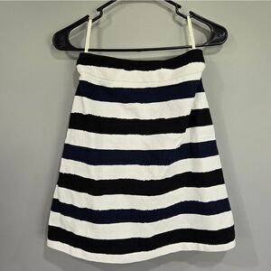 🐢 Kate Spade Skirt The Rules! Black white and navy lined skirt.  Size 2.